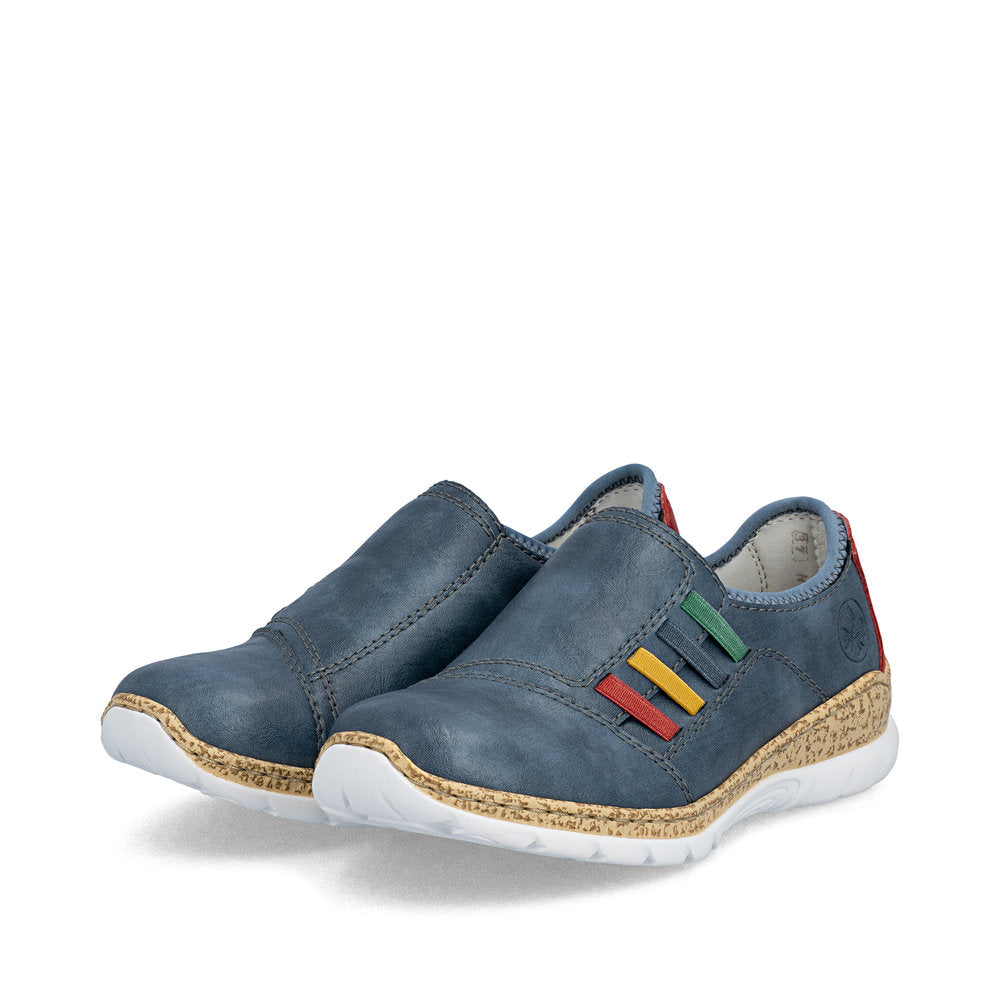 Rieker N4264-14 Denim Blue Multi F 1/2 Fit Shoes