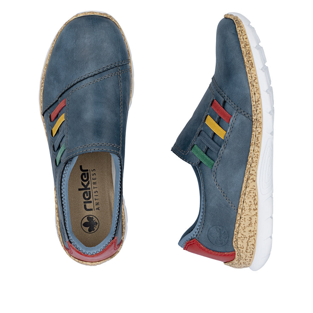 Rieker N4264-14 Denim Blue Multi F 1/2 Fit Shoes