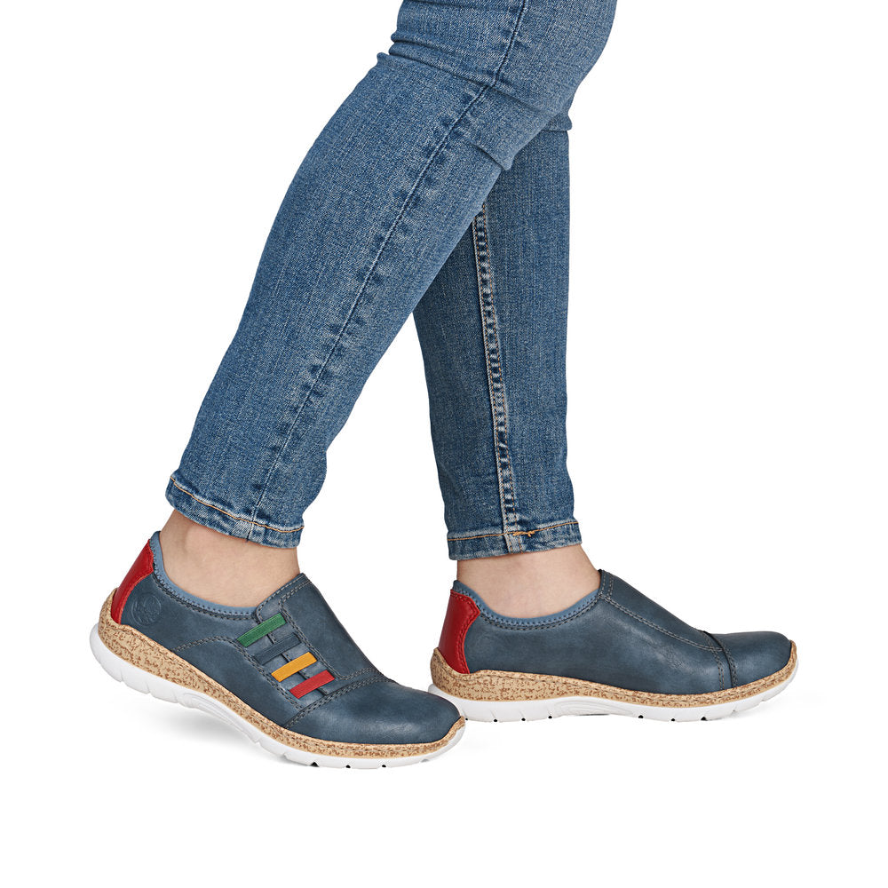 Rieker N4264-14 Denim Blue Multi F 1/2 Fit Shoes