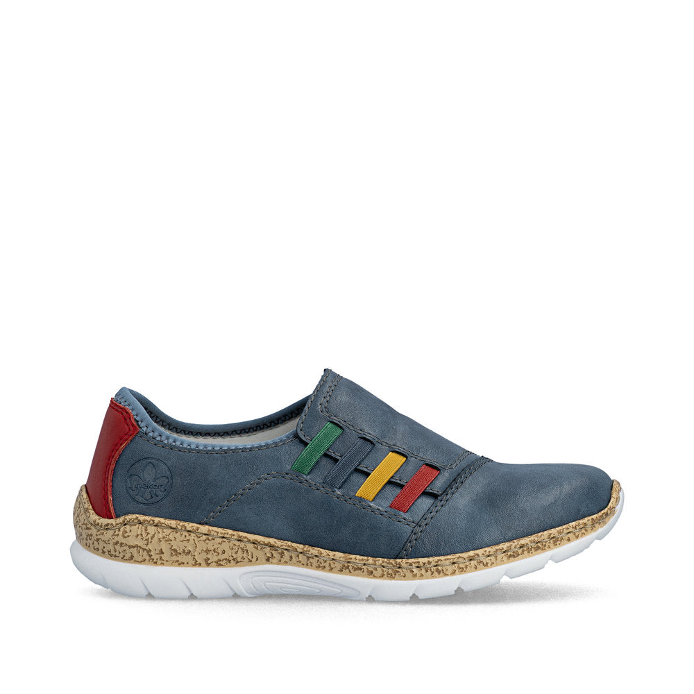 Rieker N4264-14 Denim Blue Multi F 1/2 Fit Shoes