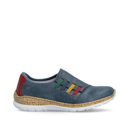 Rieker N4264-14 Denim Blue Multi F 1/2 Fit Shoes