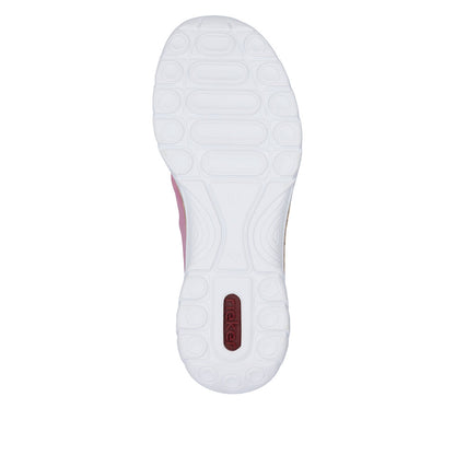 Rieker N42G0-31 Pink Elastic Lace Shoes