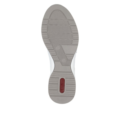 Rieker N4322-80 White Combi Sneakers with Zip