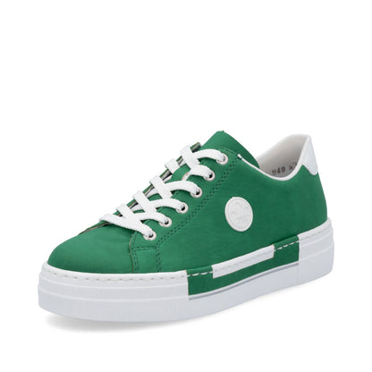 Rieker N49W1-52 Green & White Lace Sneakers