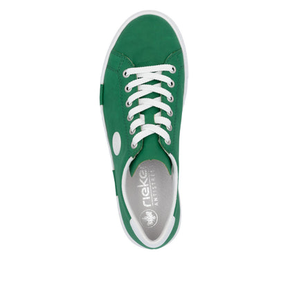 Rieker N49W1-52 Green & White Lace Sneakers