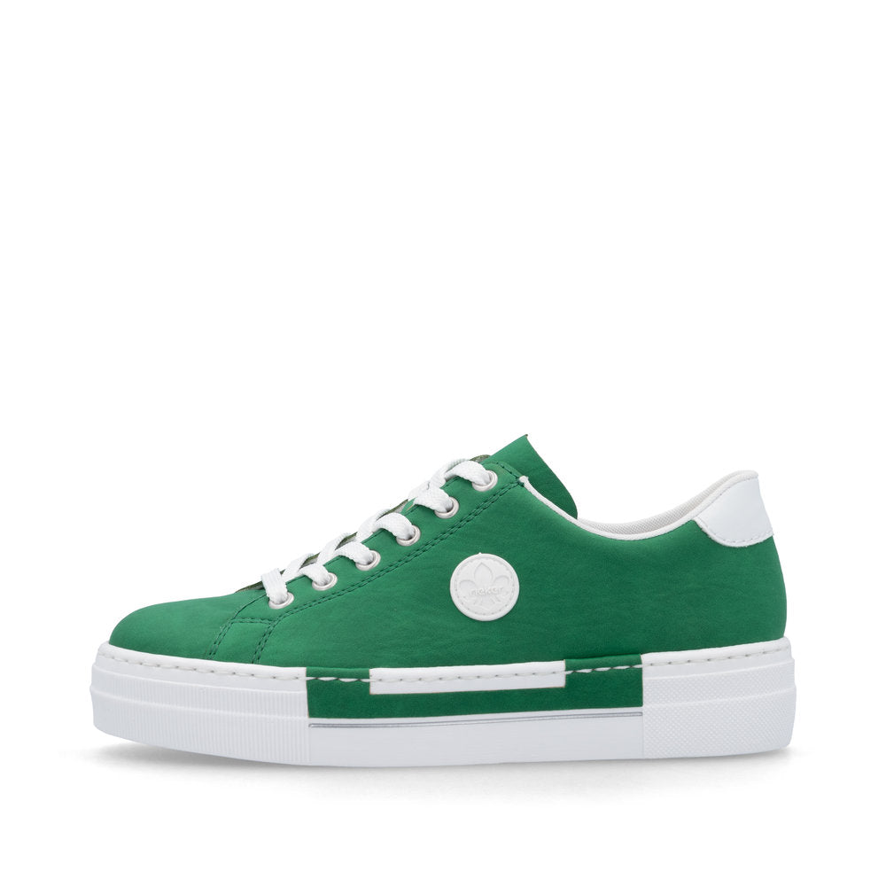Rieker N49W1-52 Green & White Lace Sneakers