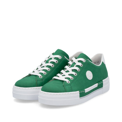 Rieker N49W1-52 Green & White Lace Sneakers