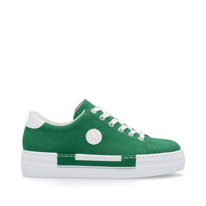 Rieker N49W1-52 Green & White Lace Sneakers