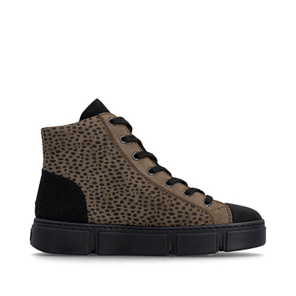 Rieker N5931-25 Black, Brown & Grey Combi Boots