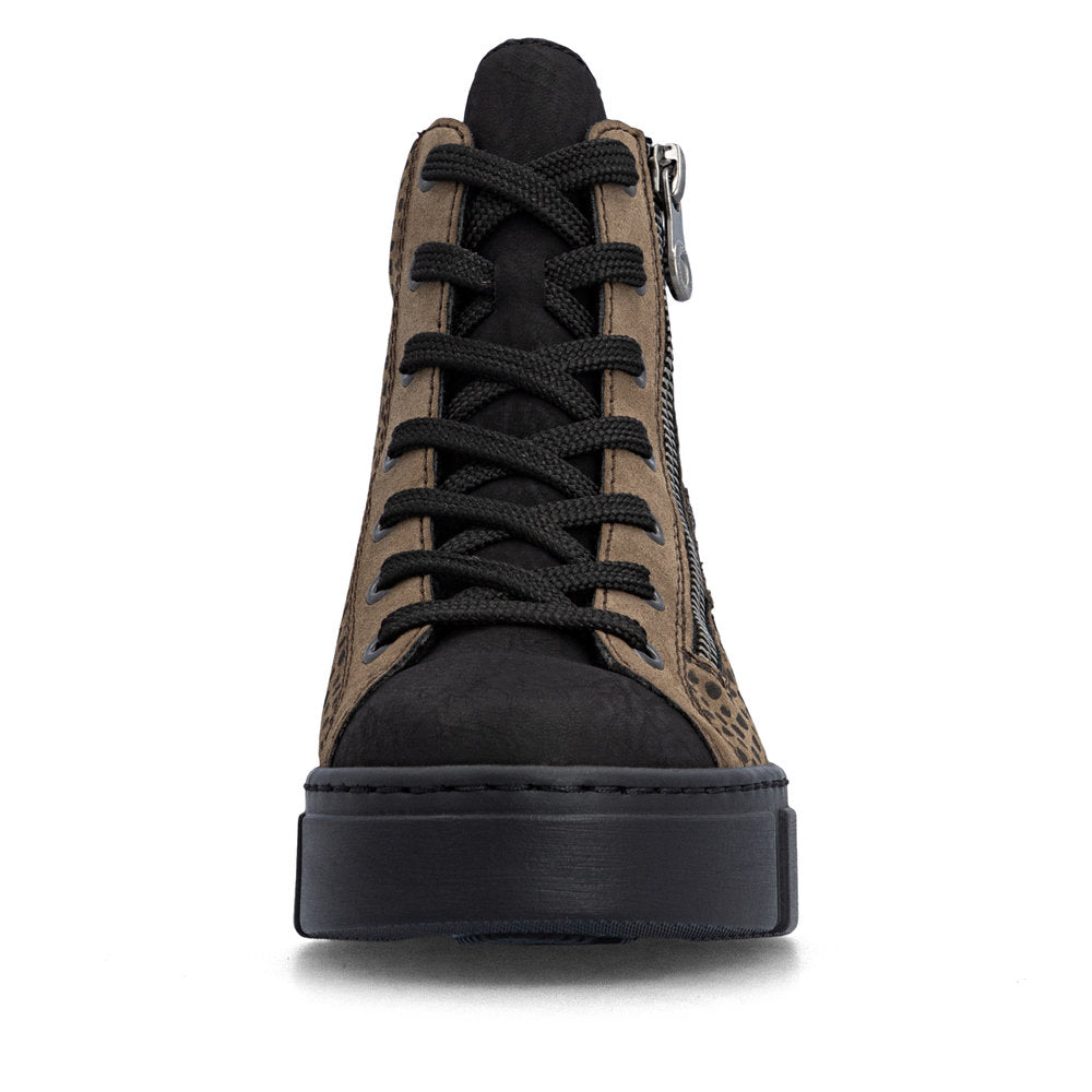 Rieker N5931-25 Black, Brown & Grey Combi Boots