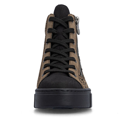Rieker N5931-25 Black, Brown & Grey Combi Boots