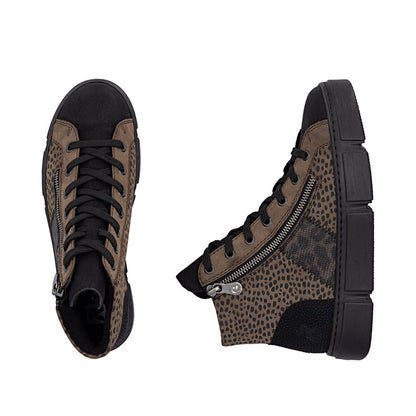 Rieker N5931-25 Black, Brown & Grey Combi Boots