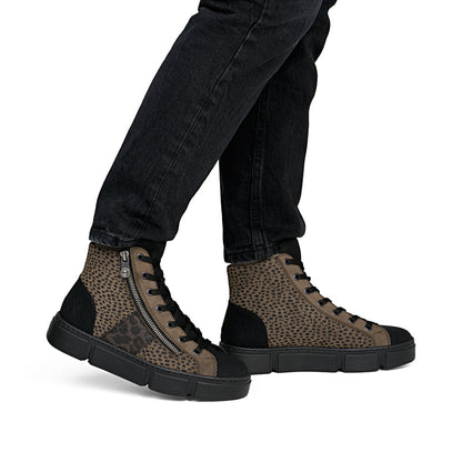 Rieker N5931-25 Black, Brown & Grey Combi Boots