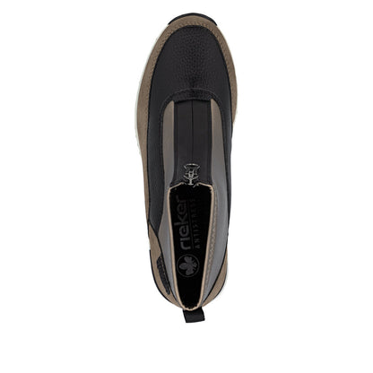 Rieker N6352-25 Brown, Black & Bronze Combi Boots