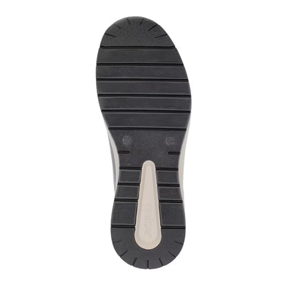 Rieker N9553-25 Black & Antique Silver H Fit Front Zip Shoes