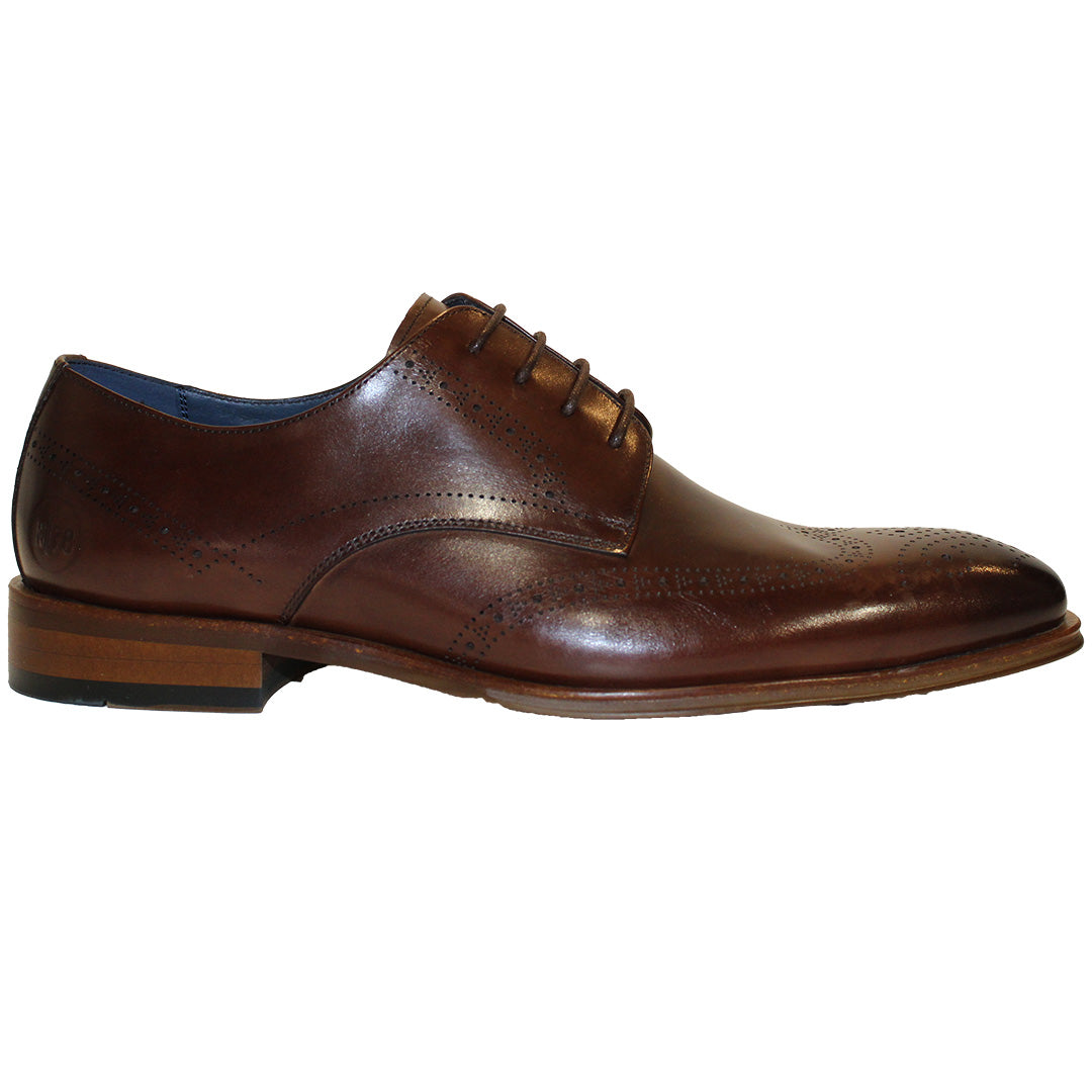 Ninety 78 NTY017 Brown Leather Formal Lace Shoes