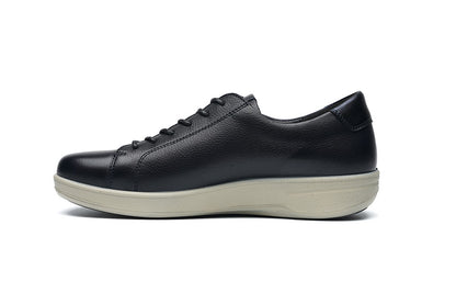 G Comfort P-6501 L Ocean Navy Yak Leather Sneakers with Side Zip