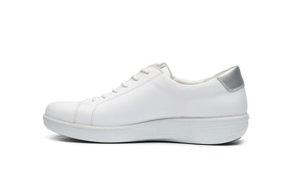 G Comfort P-6501 W White Yak Leather Sneakers with Side Zip