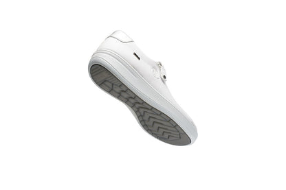 G Comfort P-6501 W White Yak Leather Sneakers with Side Zip