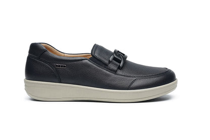 G Comfort P-6503 L Ocean Navy Softnappa Slip On Shoes
