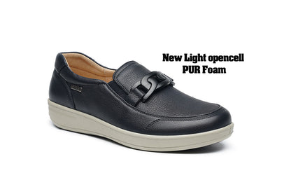 G Comfort P-6503 L Ocean Navy Softnappa Slip On Shoes
