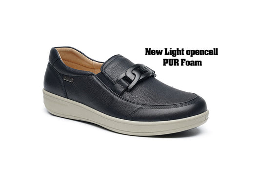 G Comfort P-6503 L Ocean Navy Softnappa Slip On Shoes
