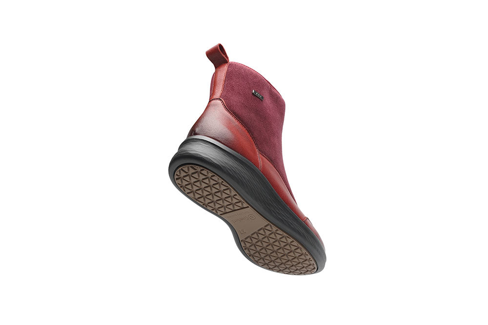 G Comfort P-817 RK Medoc Burgundy Brush Calf Ankle Boots