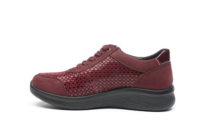 G Comfort P-819 MB Mulberry Fantasy Sneaker with Side Zip