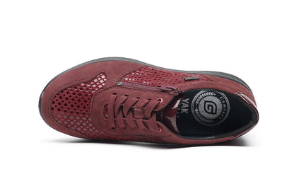 G Comfort P-819 MB Mulberry Fantasy Sneaker with Side Zip