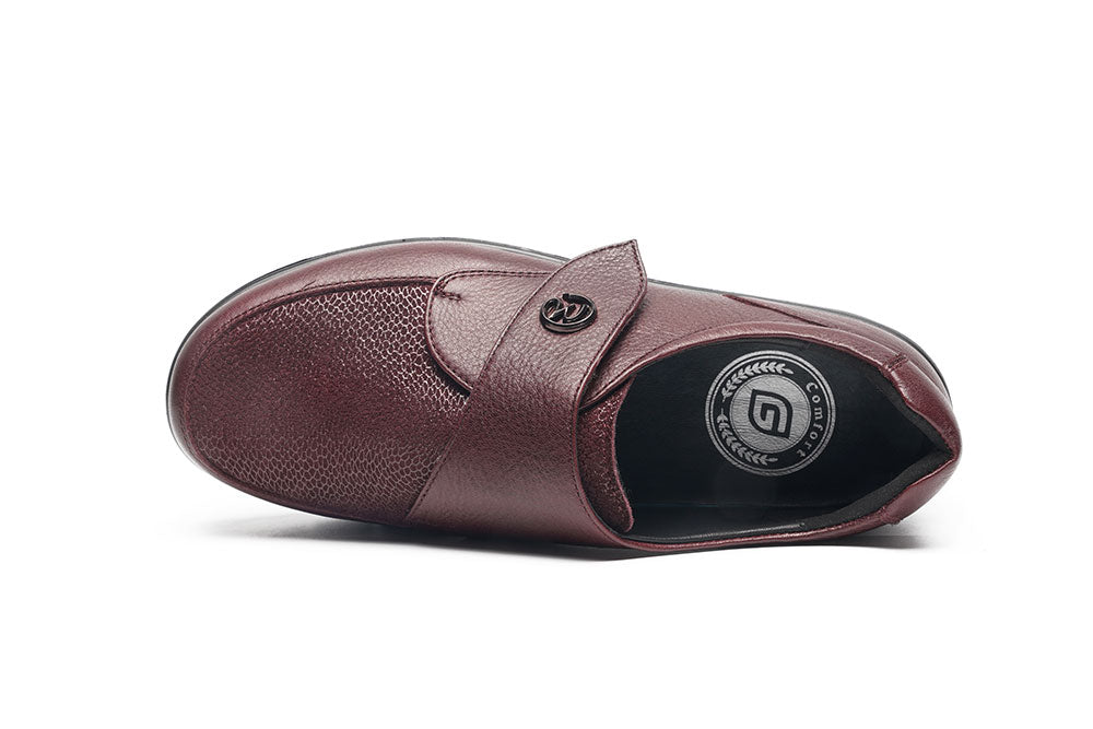 G Comfort P-8261MF Medoc Burgundy Combi Extra Wide Velcro Shoes
