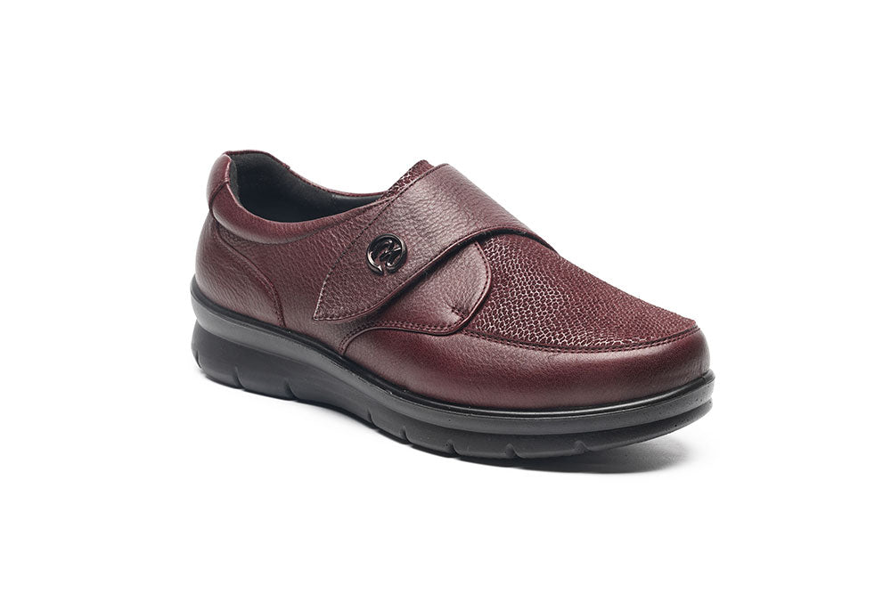 G Comfort P-8261MF Medoc Burgundy Combi Extra Wide Velcro Shoes