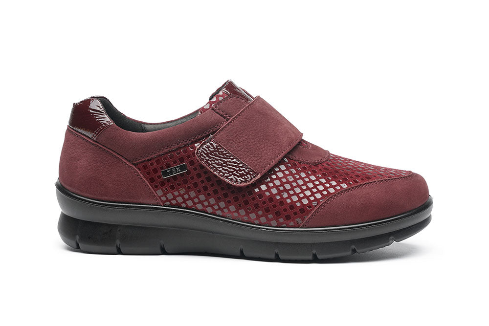 G Comfort P-8263 Mulberry Fantasy Extra Wide Velcro Shoes