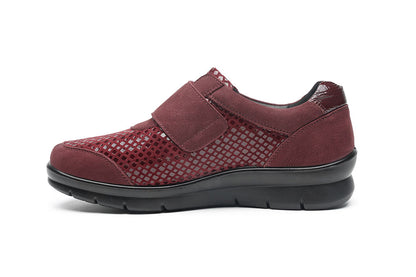 G Comfort P-8263 Mulberry Fantasy Extra Wide Velcro Shoes