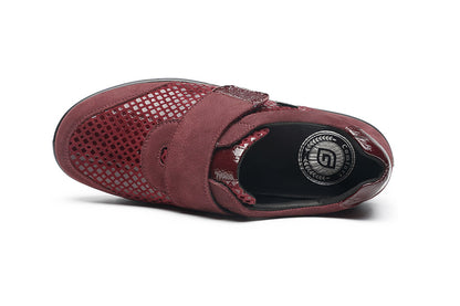 G Comfort P-8263 Mulberry Fantasy Extra Wide Velcro Shoes