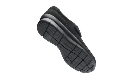 G Comfort P-8267STN Black Nubuck Shimmer Stretch Velcro Shoes