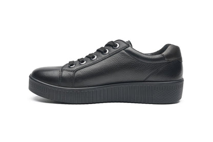 G Comfort P-912 SN Black Softnappa Sneaker with Side Zip