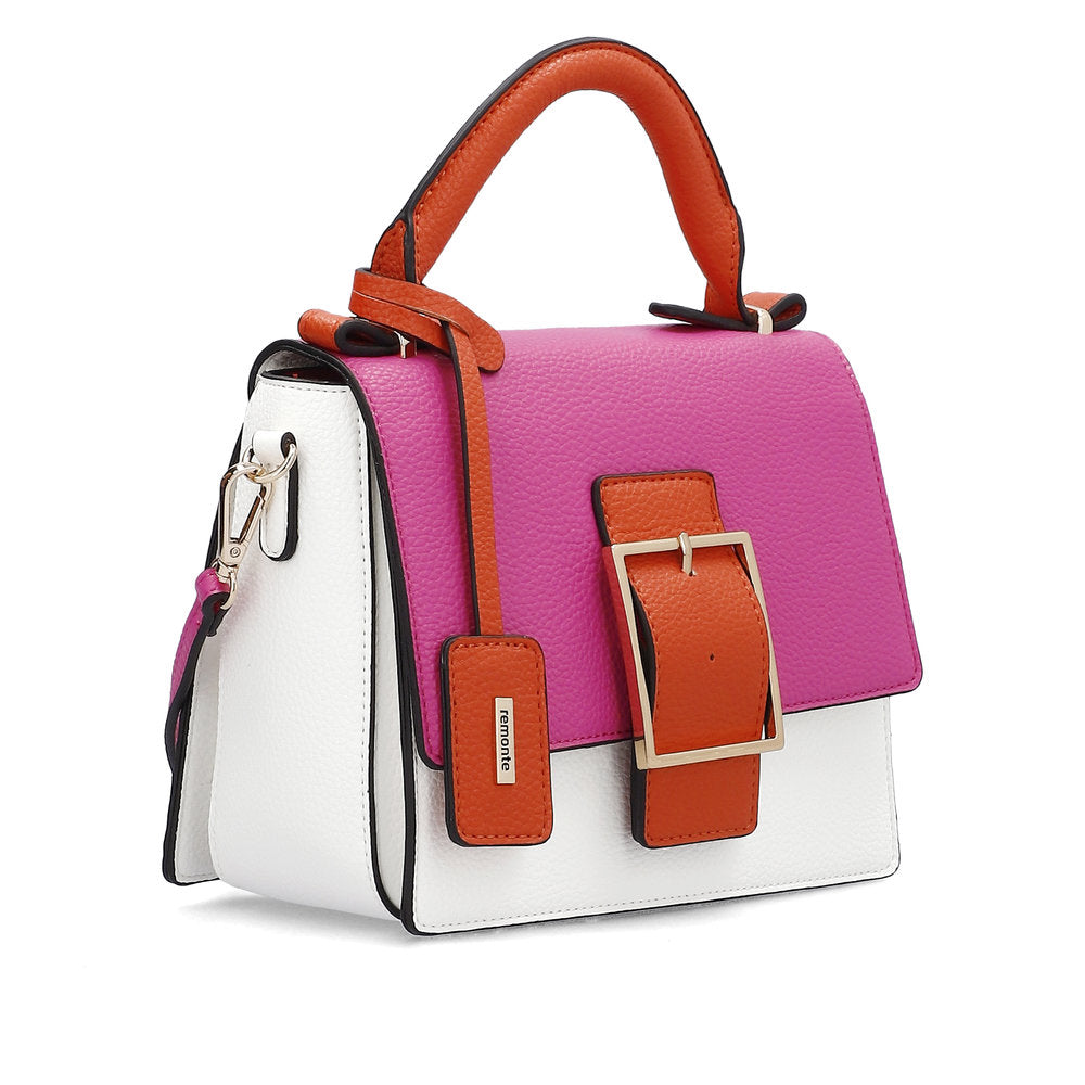 Remonte Q0628-31 Pink, White & Orange Combi Handbag