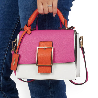 Remonte Q0628-31 Pink, White & Orange Combi Handbag