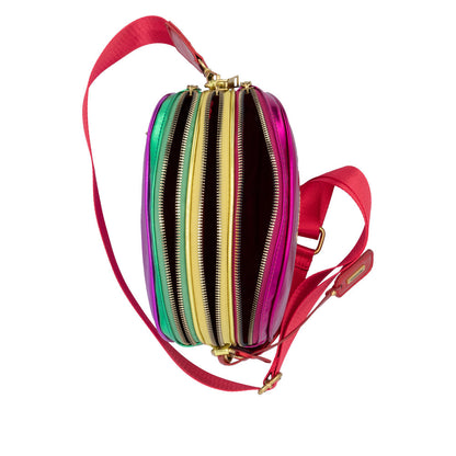 Remonte Q0634-91 Fuchsia Pink, Yellow, Green, Purple & Red Combi Crossbody Bag