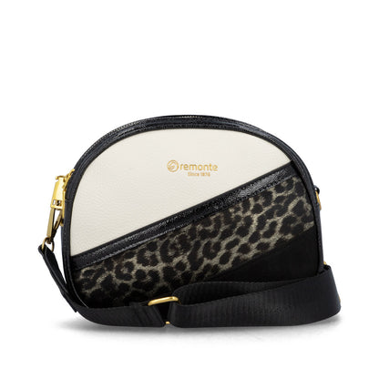 Remonte Q0647-02 Black, Gold & Cream Combi Crossbody Bag