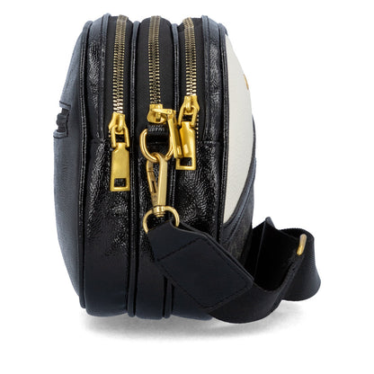 Remonte Q0647-02 Black, Gold & Cream Combi Crossbody Bag