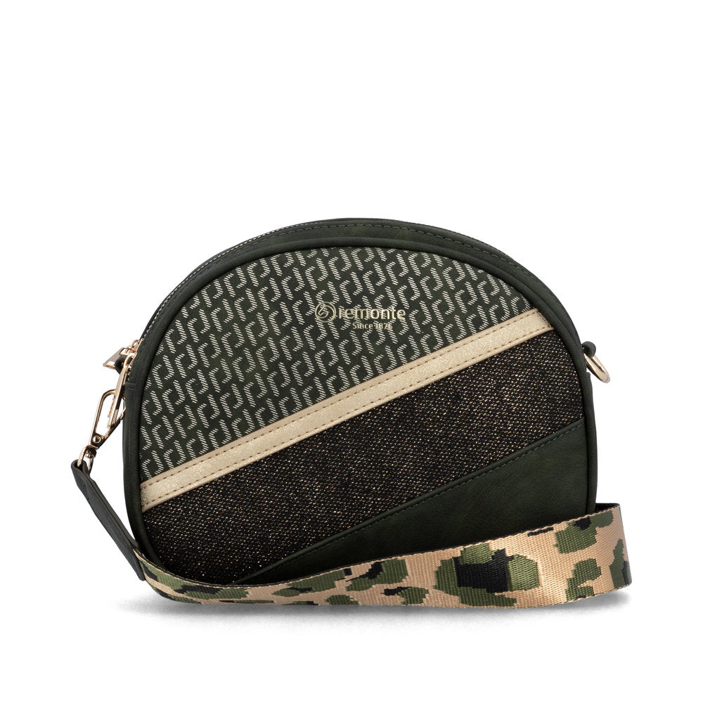 Remonte Q0647-54 Forest Green, Gold & Black Combi Crossbody Bag