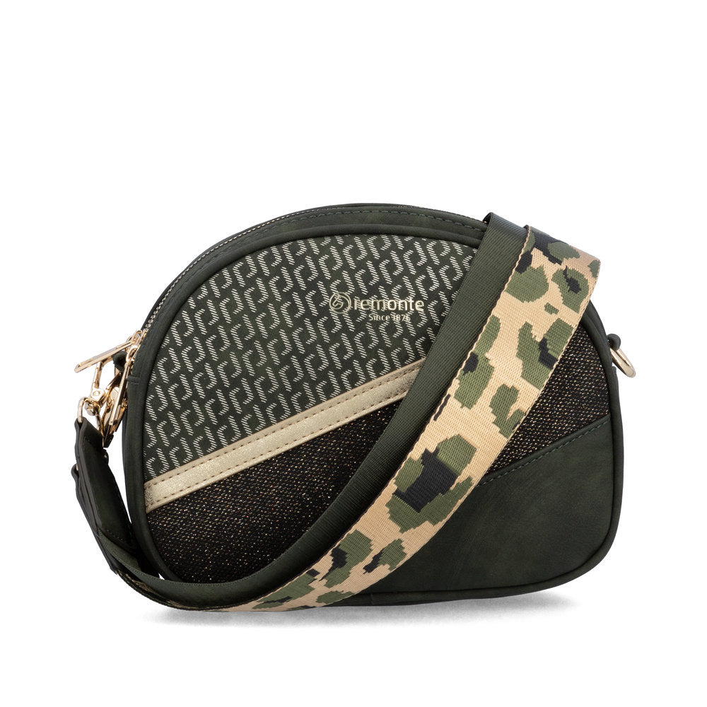 Remonte Q0647-54 Forest Green, Gold & Black Combi Crossbody Bag