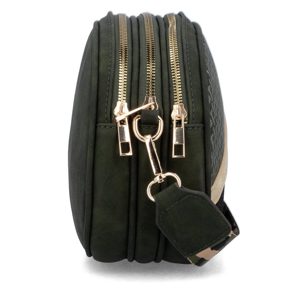 Remonte Q0647-54 Forest Green, Gold & Black Combi Crossbody Bag