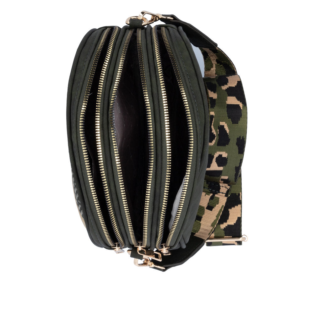 Remonte Q0647-54 Forest Green, Gold & Black Combi Crossbody Bag