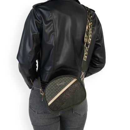 Remonte Q0647-54 Forest Green, Gold & Black Combi Crossbody Bag