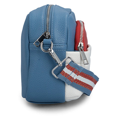 Remonte Q0671-14 White, Red & Jeans Blue Handbag