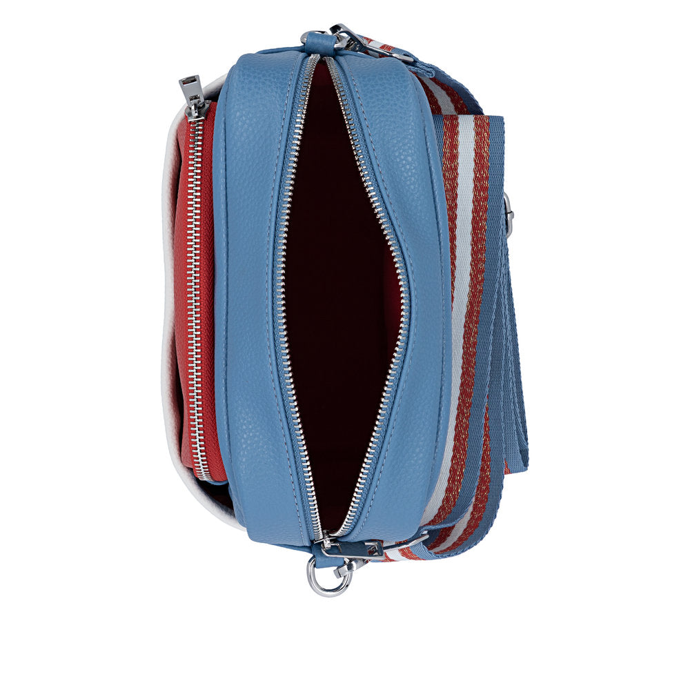 Remonte Q0671-14 White, Red & Jeans Blue Handbag
