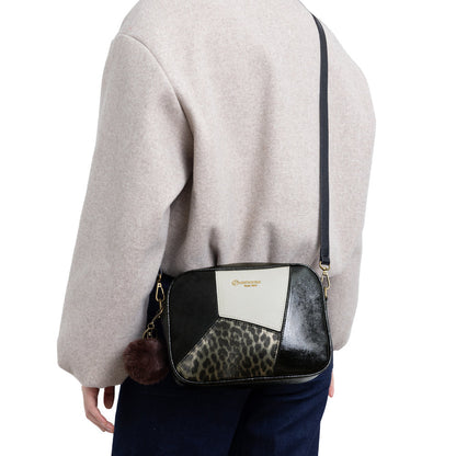 Remonte Q0674-00 Black & Gold Cross Body Bag