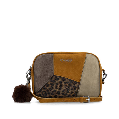 Remonte Q0674-22 Tan, Bronze, Leopard Mix Cross Body Bag